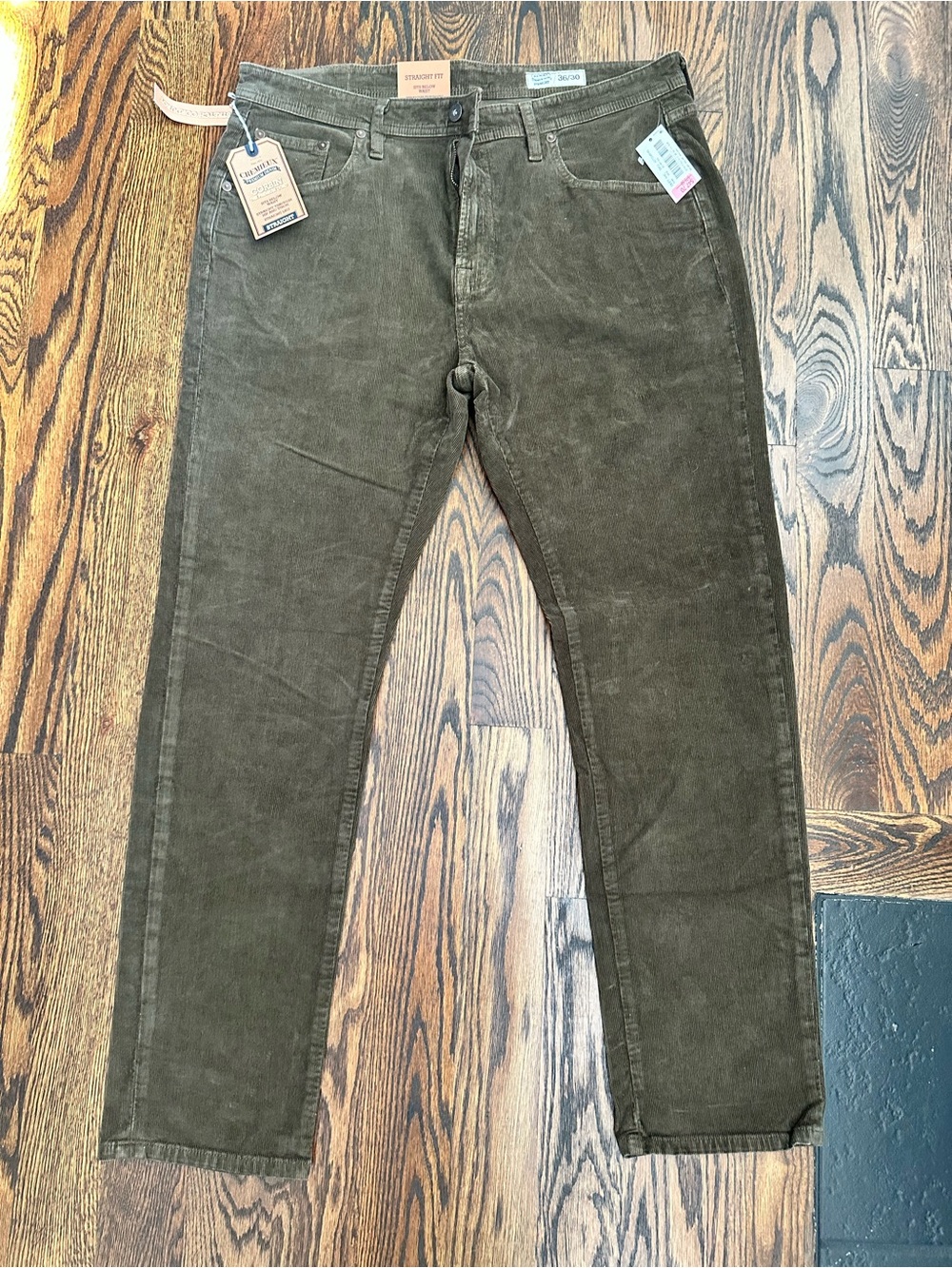 Daniel Cremieux Olive/Brownish Corduroy Straight Fit Pants for Men 36x30 NWT